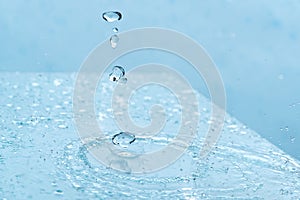 Abstract background. Drops of water on the window. water pours on a piece of clear glass