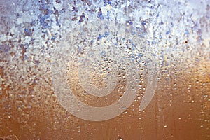 Abstract background. Drops on window glass.