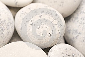 abstract background with dry round gray reeble stones gray close-up pebbles background spa relaxation concept