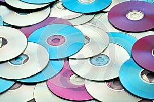 Abstract background of DVD and CD optical storage disks