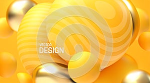 Abstract background with dynamic 3d spheres.