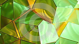 Abstract background with a dynamic design using 3D modeling technique. Multiple overlapping mother-of-pearl