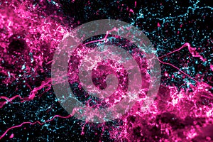 Abstract background with dynamic particles.