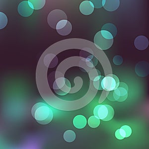 Abstract background with effect of bokeh in cold colors