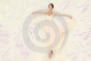 Abstract background - fashion model on catwalk - radial zoom blu