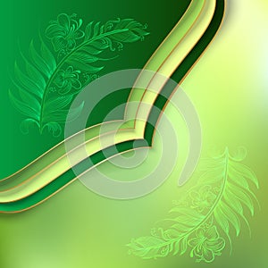 Abstract background with feather elements