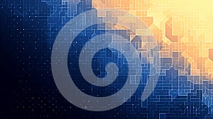 Abstract Digital Network Grid with Gradient Background