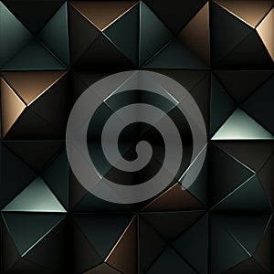 AI-Generated Image: Geometric Triangular Pattern with Depth Illusion