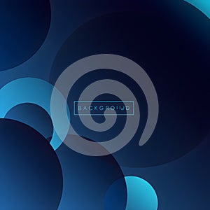 Abstract Blue Circles Background