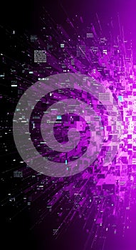 Abstract Digital Data Flow Background