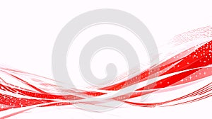 Abstract Red and White Swirls with Sparkles