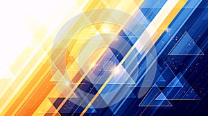 Abstract Geometric Background with Yellow and Blue Gradients