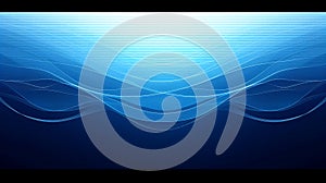 Abstract Blue Wave Background with Light Streaks