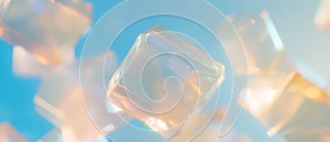 Rotating 3D data cubes showcasing multi-dimensional data analysis and visualization