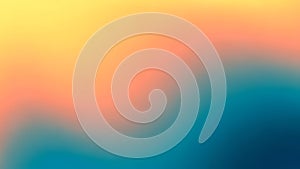 Abstract Gradient Background Yellow, Peach, Blue Blurred Texture