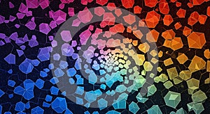 Abstract Colorful Polygon Background, Geometric Pattern, Texture