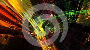 Colorful Abstract Background With Lines and Shapes