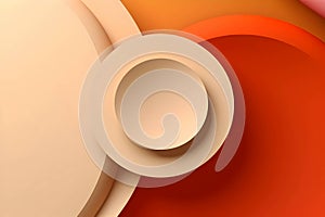 Abstract background with many colorful 3D circles and lines