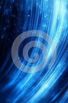 An Abstract Background Featuring Blue Light Rays, Perfect for Applications in Science and Technology