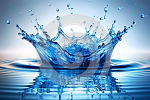 The abstract Blue water splash background