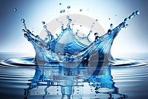 The abstract Blue water splash background