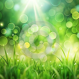 Abstract blur green color for background,blurred and defocused effect spring concept for design photo