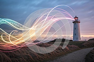 Abstract blurred light