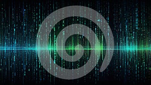 abstract background featuring digital data streams flowing across the screen