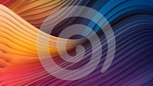 Abstract Colorful Curved Lines Background Design
