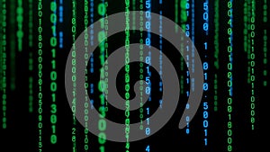 Digital Binary Code Stream Background