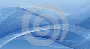 Abstract Blue Waves Background