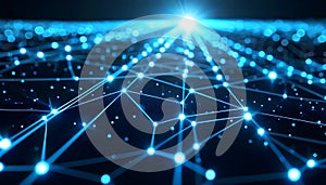 Abstract Blue Network Connection