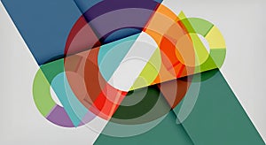 Abstract Geometric Background with Overlapping Shapes