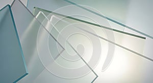 Abstract Glass Panels Background