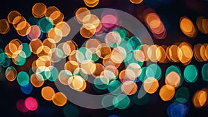 Vibrant Abstract Bokeh Lights Background