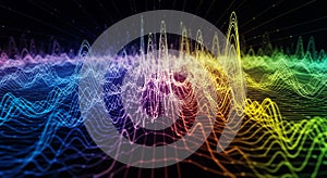 Colorful Audio Waveform Visualization