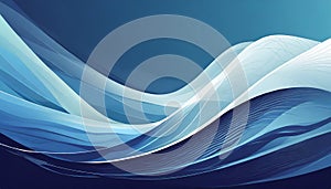 Abstract Blue Wave Vector Background photo