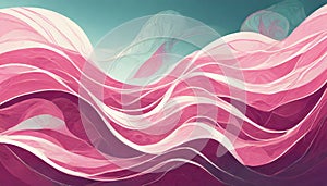 Abstract Pink Wave Vector Background