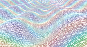 Rainbow Wireframe Landscape