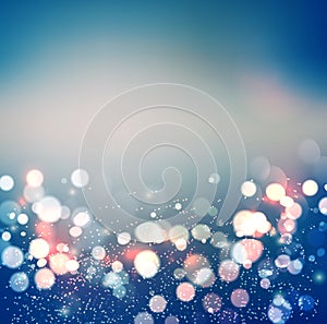 Abstract background. Festive elegant abstract background with bokeh lights