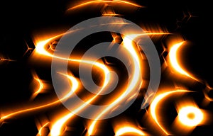 Abstract background with fiery strips