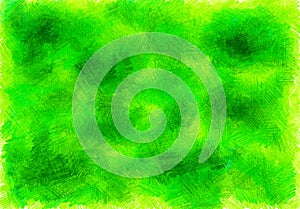 Abstract background. Filled with texture drawn with colored pencils. Different shades of green colors. photo