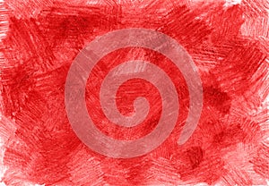 Abstract background. Filled with texture drawn with colored pencils. Different shades of red colors. photo