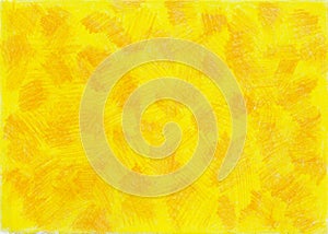 Abstract background. Filled with texture drawn with colored pencils. Yellow colors. photo