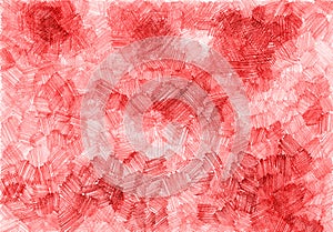 Abstract background. Filled with texture drawn with pencils. Different shades of red colors. photo