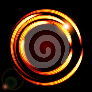 Abstract background-fire circle frame.