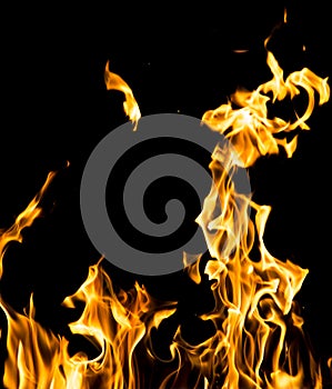 Abstract background. fire flames on a black background