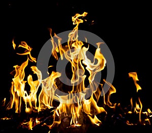 Abstract background. fire flames on a black background