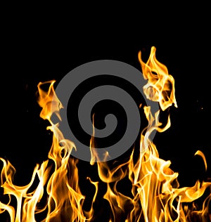 Abstract background. fire flames on a black background