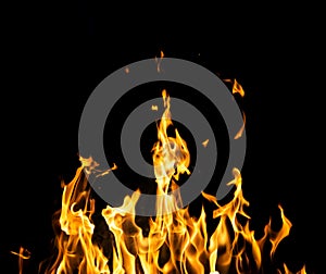 Abstract background. fire flames on a black background